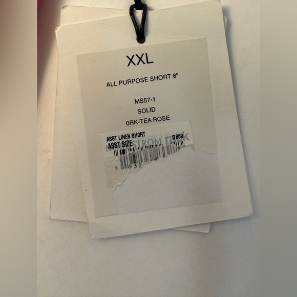 Onia Men's XXL All Purpose 6" Performance Shorts Tea Rose Nylon Stretch, New - Picture 4 of 12